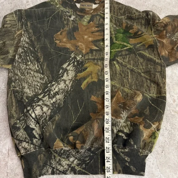 Vintage Y2K Camo Sweatshirt Jerzees Outdoors Mossy Oak Style Crewneck Medium - Picture 6 of 6